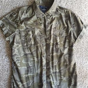 Camo button up